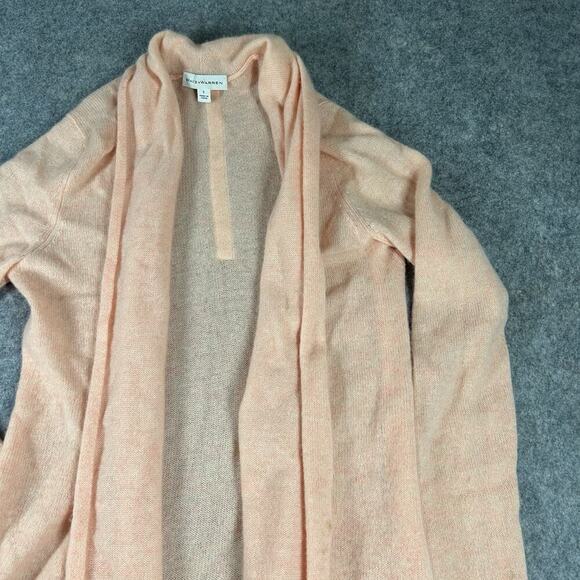 White + Warren Sweater Womens Small Trapeze Cardigan Coral Cashmere Luxury - Picture 2 of 7